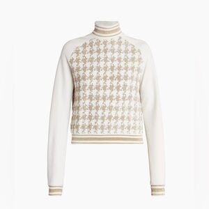 NWT - Authentic Balmain Houndstooth Turtleneck Sweater - Size 36 (4) - G…